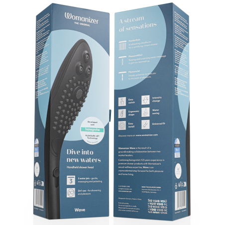 WOMANIZER WAVE CABEZAL DE DUCHA ESTIMULADOR DE CLITORIS NEGRO