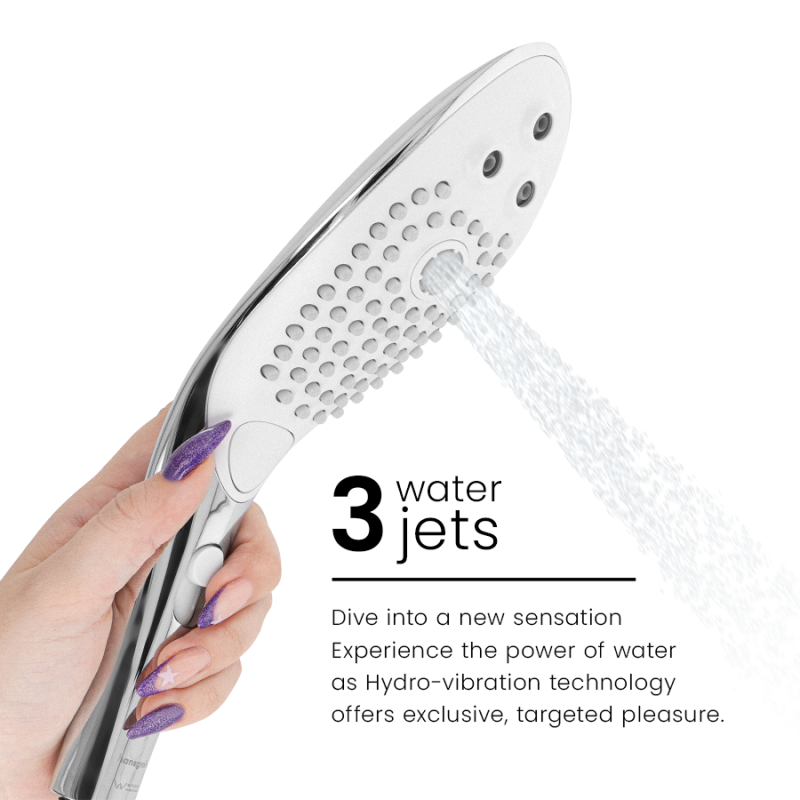 WOMANIZER WAVE CABEZAL DE DUCHA ESTIMULADOR DE CLITORIS PLATEADO