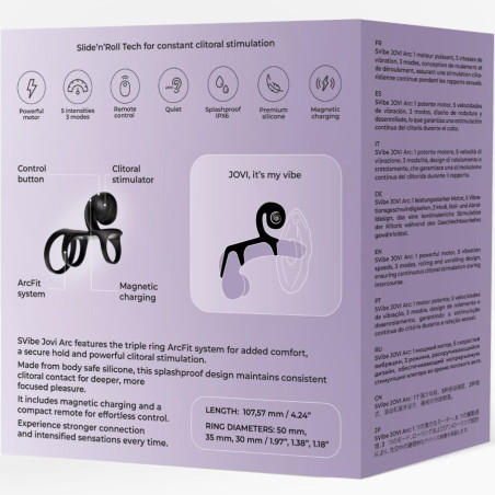 SNAIL VIBE JOVI ARC ANILLO DE PAREJA CONTROL REMOTO NEGRO