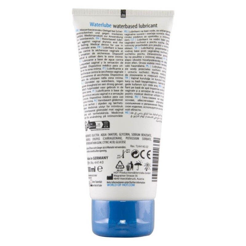 HOT WATER LUBE LUBRICANTE BASE AGUA AGUA DE MANANTIAL 100 ML