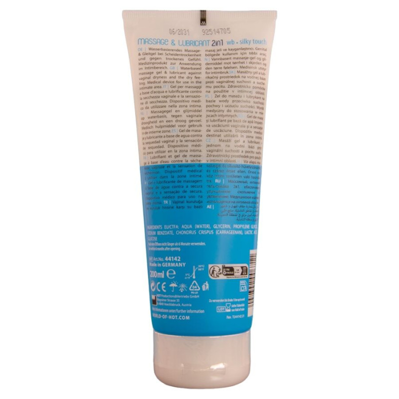 HOT MASSAGE GLIDE GEL 2 EN 1 TACTO SEDOSO 200 ML