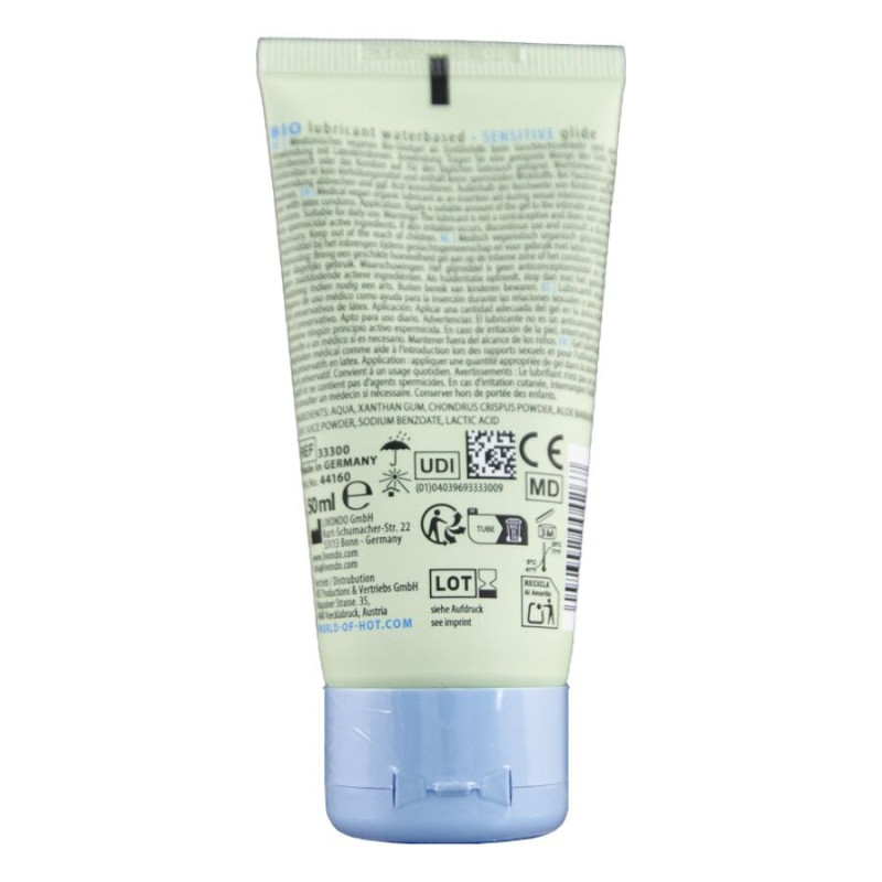 HOT BIO LUBRICANT LUBRICANTE BIO BASE AGUA SENSIBLE 50 ML