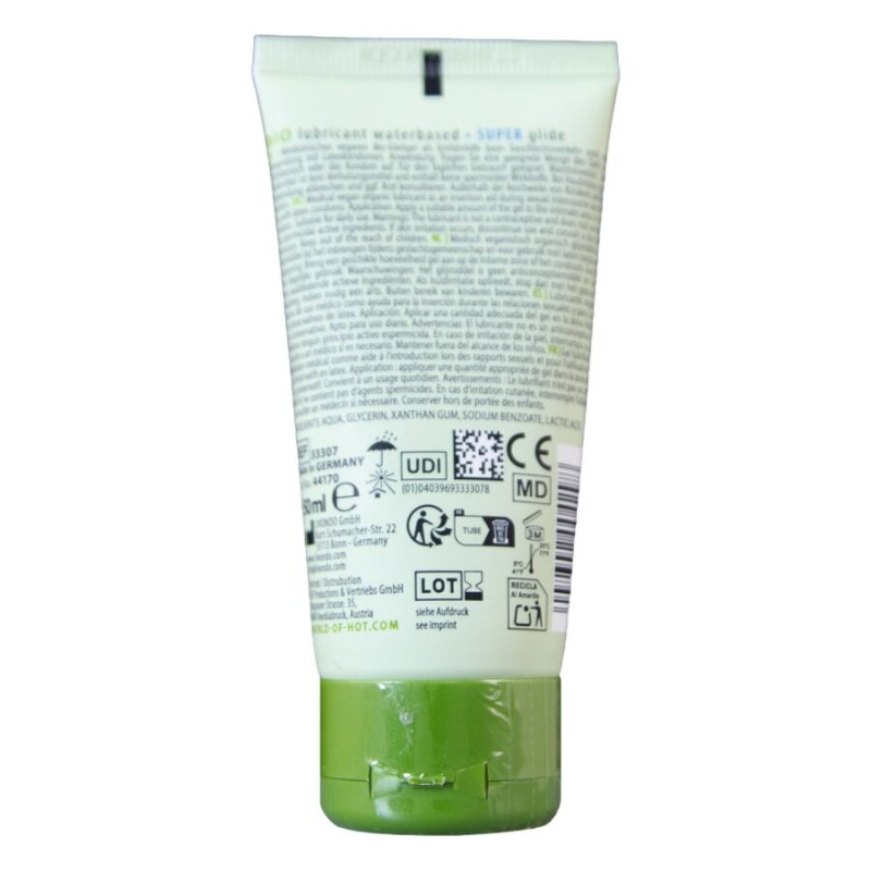 HOT BIO LUBRICANT LUBRICANTE BIO BASE AGUA SUPERGLIDE 50 ML