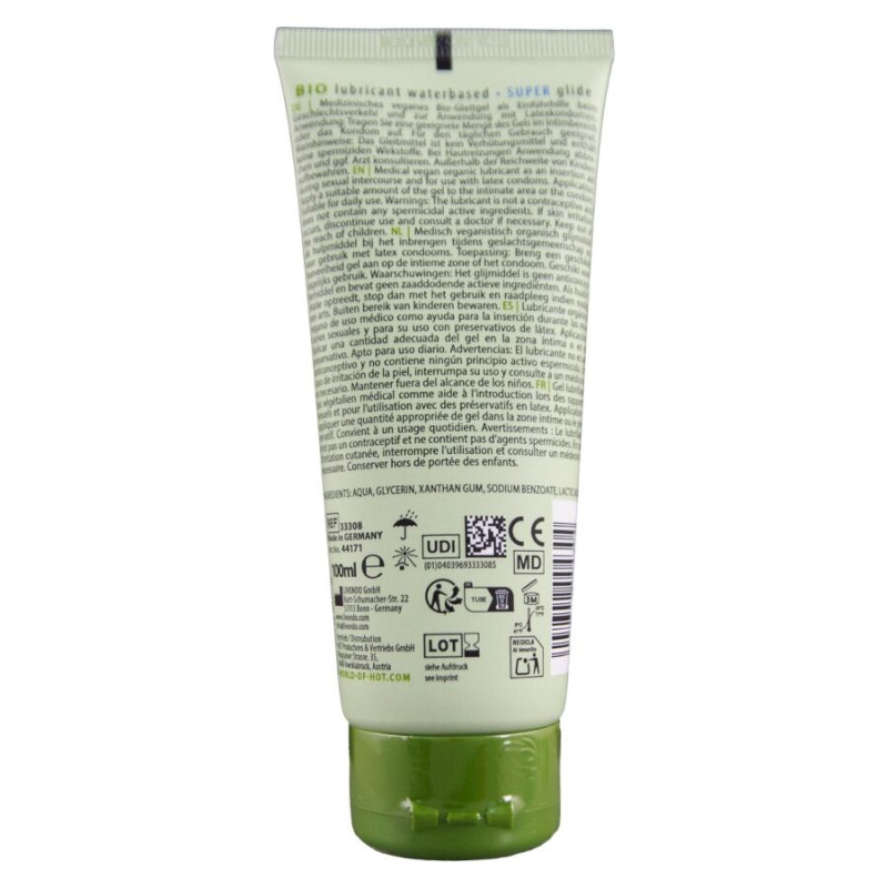 HOT BIO LUBRICANT LUBRICANTE BIO BASE AGUA SUPERGLIDE 100 ML