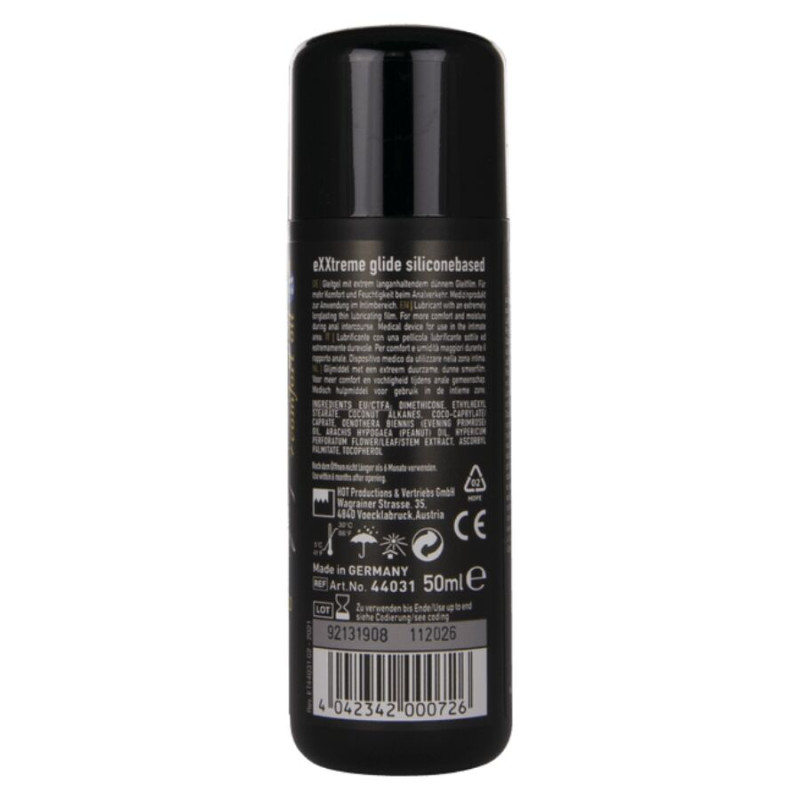 HOT EXXTREME GLIDE LUBRICANTE BASE SILICONA ACEITE CONFORT A 50 ML