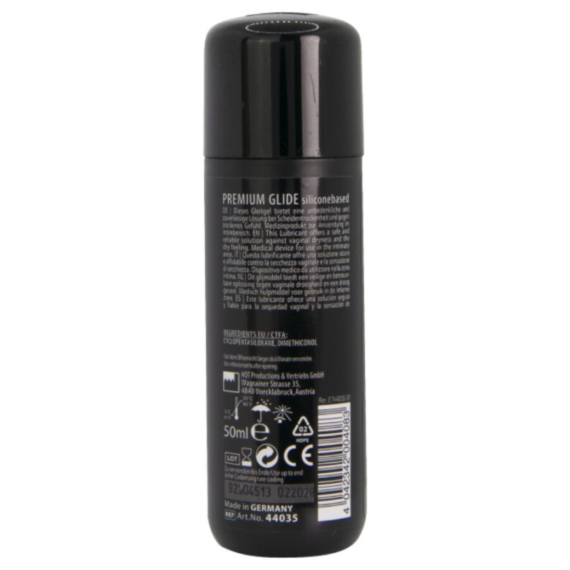 HOT PREMIUM SILICONE GLIDE LUBRICANTE BASE SILICONA 50 ML