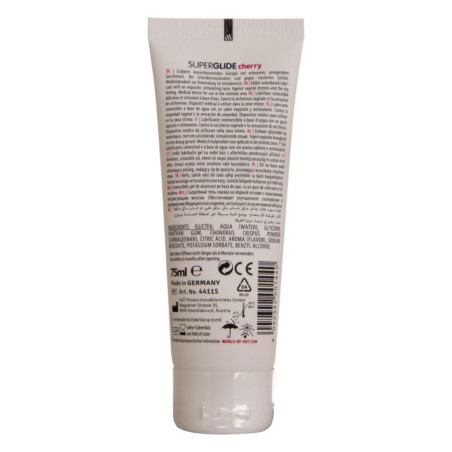 HOT SUPERGLIDE LUBRICANTE COMESTIBLE BASE AGUA CEREZA 75 ML