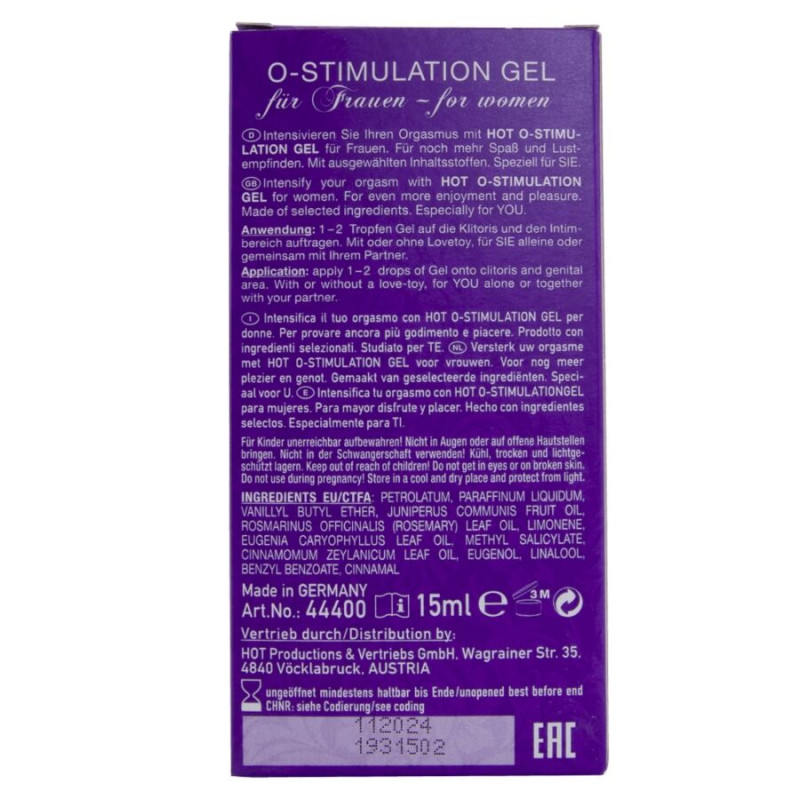 HOT GEL O STIMULATION PARA MUJER 15 ML