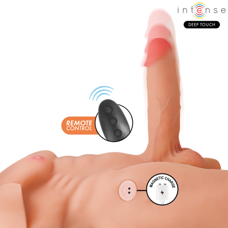 INTENSE DEEP TOUCH MARTY TORSO CON ANO Y DILDO REALISTICO CON EMPUJE Y VIBRACION CONTROL REMOTO 62 KG