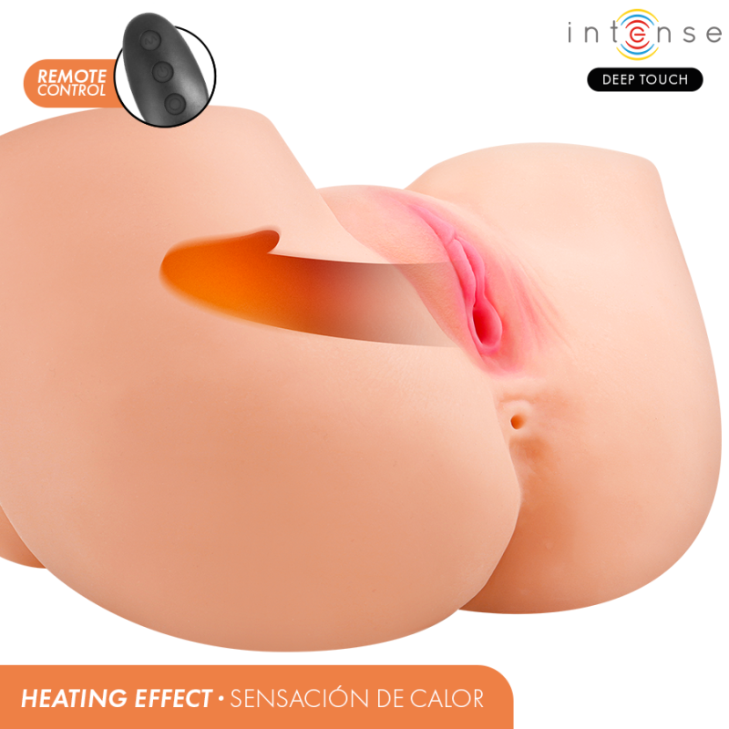 INTENSE DEEP TOUCH GINGER MASTURBADOR ANO Y VAGINA CON EFECTO SUCCION CALOR VIBRACION Y VOZ CON CONTROL REMOTO 53 KG