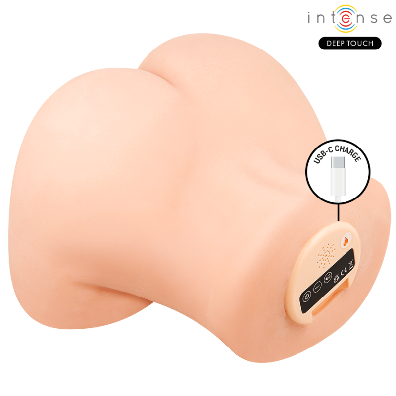 INTENSE DEEP TOUCH GINGER MASTURBADOR ANO Y VAGINA CON EFECTO SUCCION CALOR VIBRACION Y VOZ CON CONTROL REMOTO 53 KG