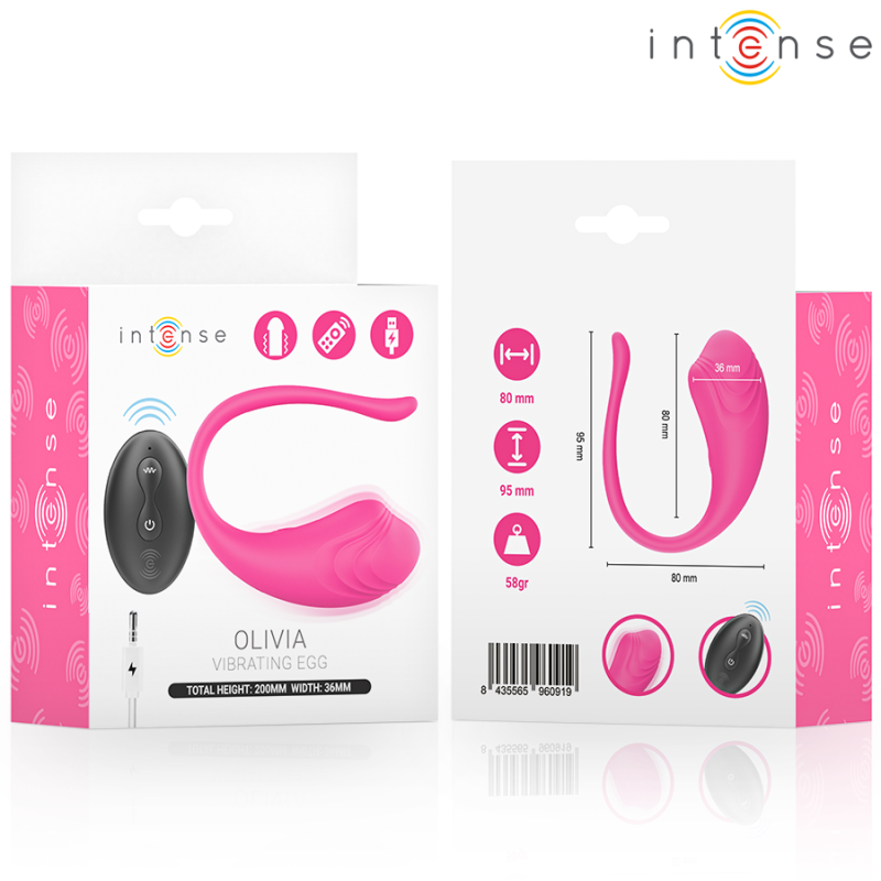 INTENSE OLIVIA HUEVO VIBRADOR ROSA CONTROL REMOTO