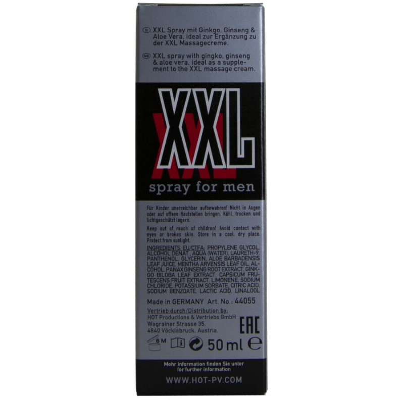 HOT SPRAY XXL PARA HOMBRE 50 ML