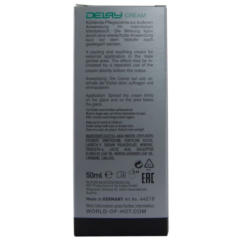 HOT CREMA RETARDANTE 50 ML