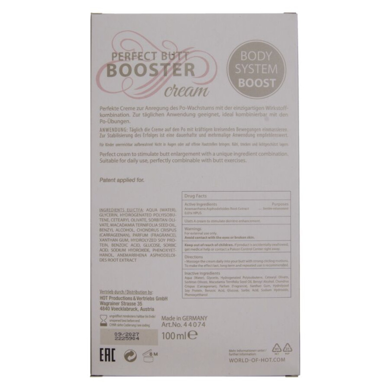 HOT CREMA XXL BOOTY BOOSTER 100 ML