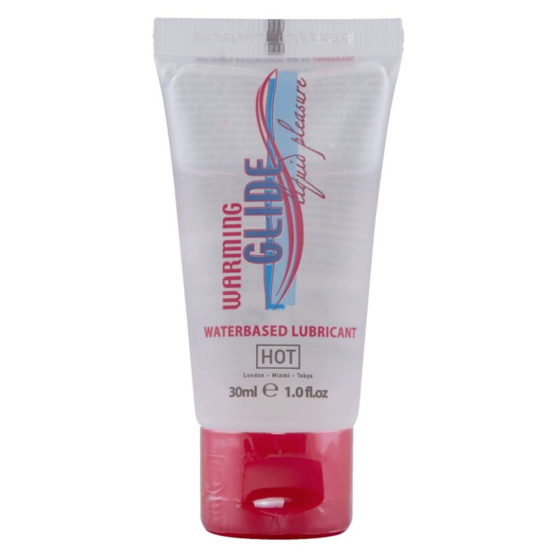 HOT WARMING GLIDE LIQUID PLEASURE LUBRICANTE BASE AGUA EFECTO CALOR 30 ML