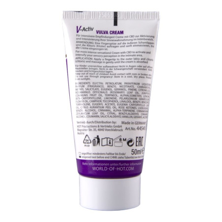 HOT CREMA PARA VULVA CON CBD 50 ML