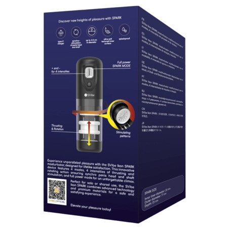 SNAIL VIBE IKON SPARK MASTURBADOR CON EMPUJE Y ROTACION