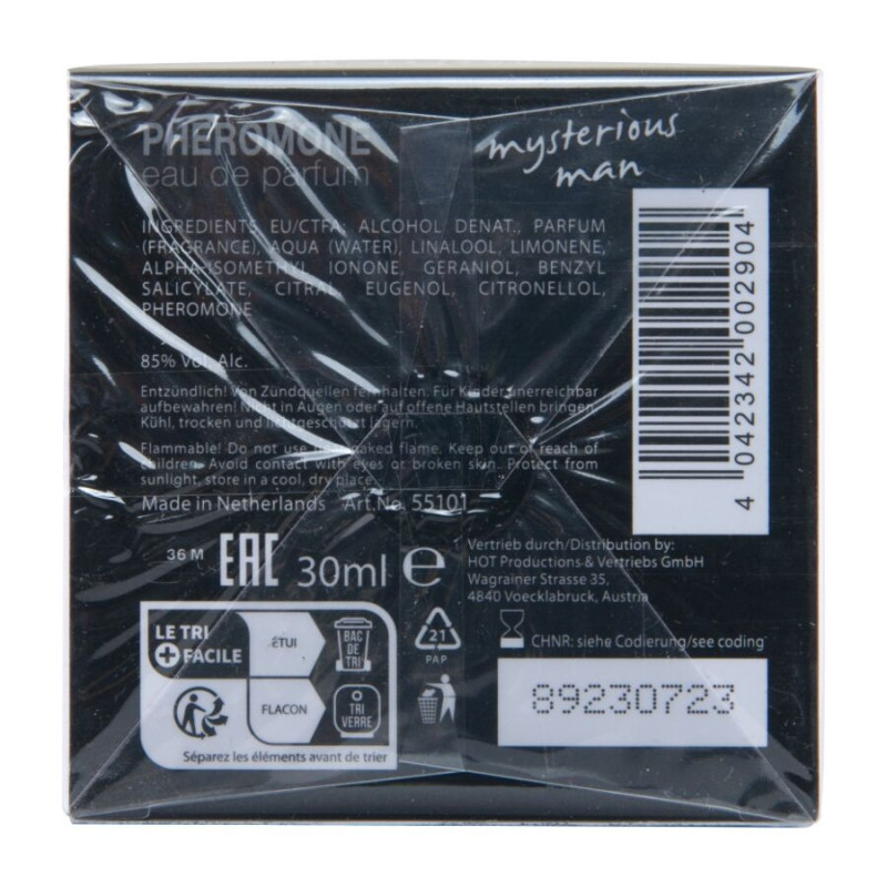 HOT PERFUME CON FEROMONAS LONDON MYSTERIOUS HOMBRE 30 ML