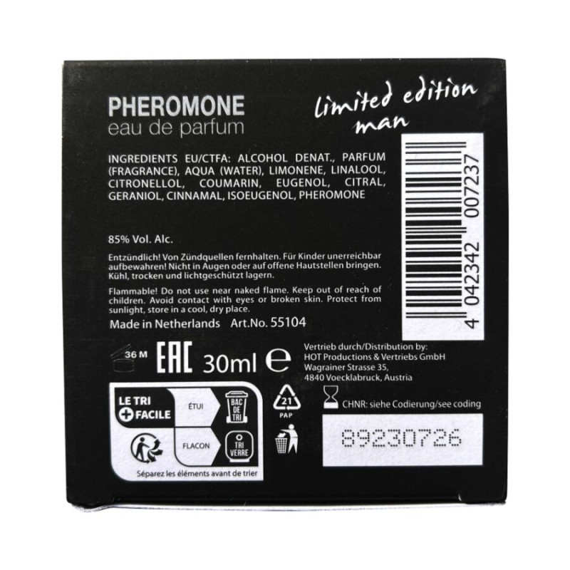 HOT PHEROMONE PERFUME DUBAI EDICION LIMITADA HOMBRE 30 ML