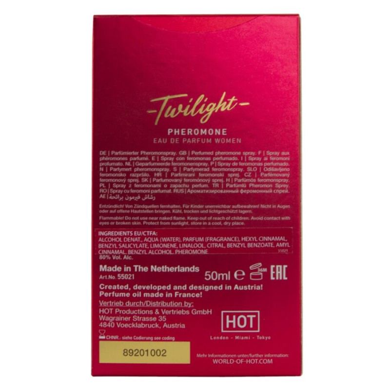 HOT TWILIGHT PERFUME CON FEROMONAS MUJER 50 ML