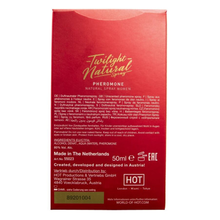 HOT TWILIGHT NATURAL CON FEROMONAS MUJER 50 ML