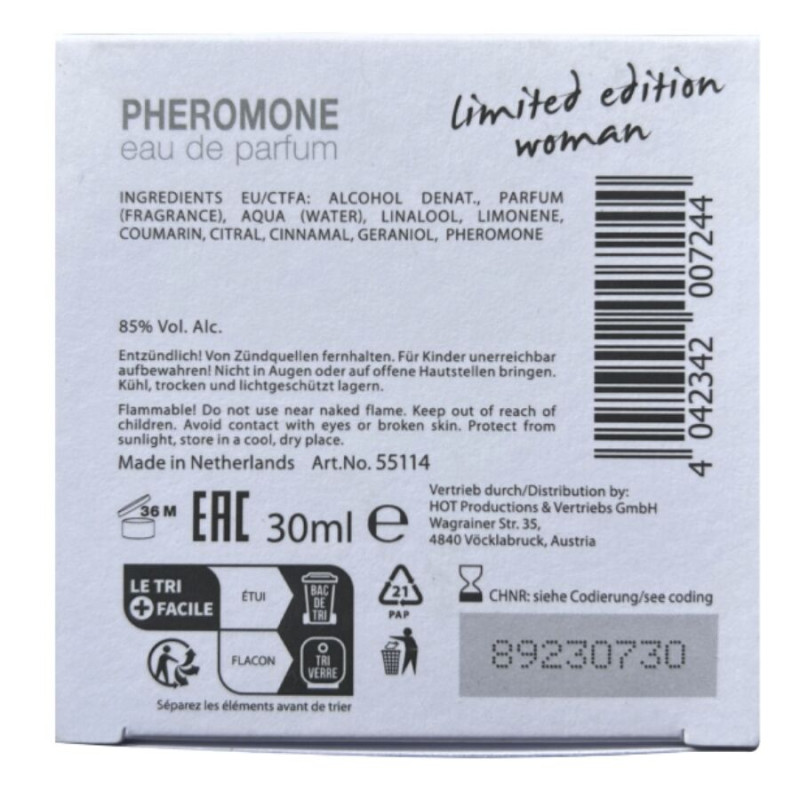 HOT PERFUME CON FEROMONAS DUBAI EDICION LIMITADA MUJER 30 ML