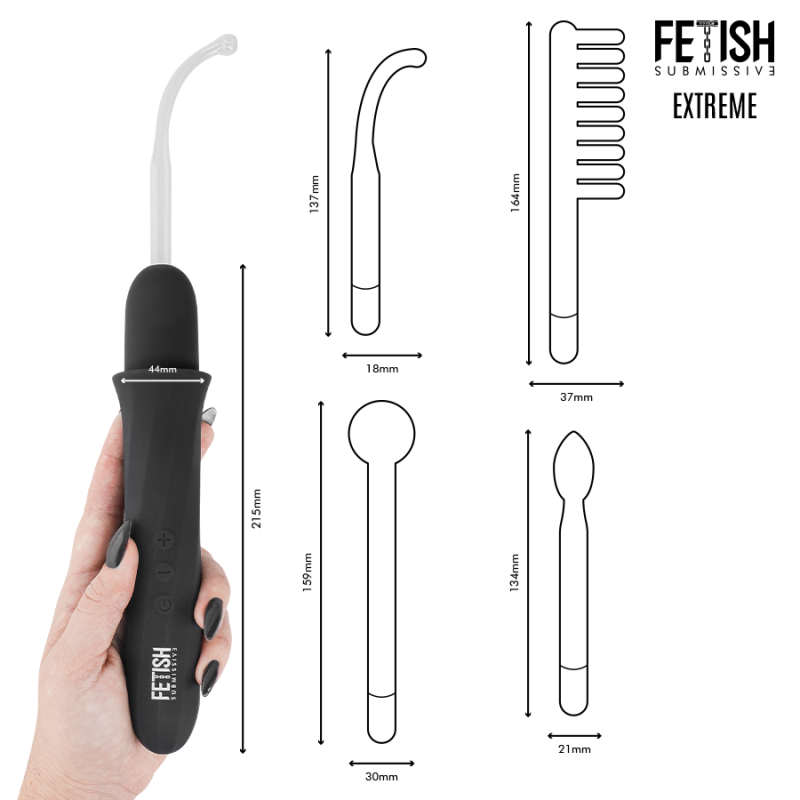 FETISH SUBMISSIVE VIBRADOR WAND ELECTROESTIMULACION ALTA FRECUENCIA