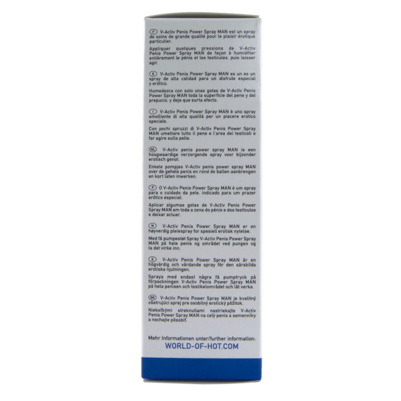 HOT V ACTIV PENIS POWER SPRAY PARA HOMBRE 50 ML