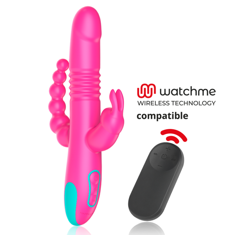 HAPPY LOKY DONALD TRIPLE ESTIMULACION ANAL PUNTO G CLITORIS MANDO CONTROL REMOTO WATCHME