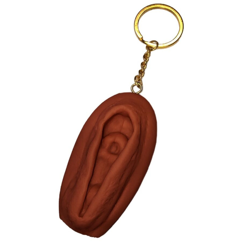 DIABLO PICANTE LLAVERO DE VAGINA TONO OSCURO