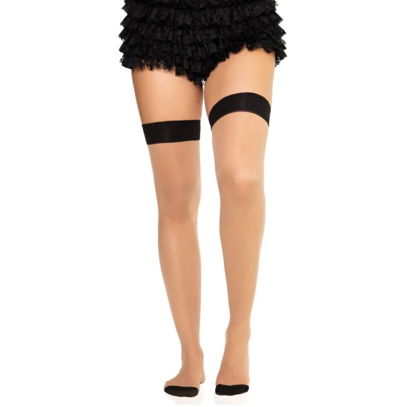 LEG AVENUE 1963 MEDIAS DE SPANDEX CON COSTURA TRASERA NEGRO TALLA UNICA