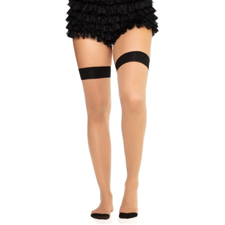 LEG AVENUE 1963 MEDIAS DE SPANDEX CON COSTURA TRASERA NEGRO TALLA UNICA