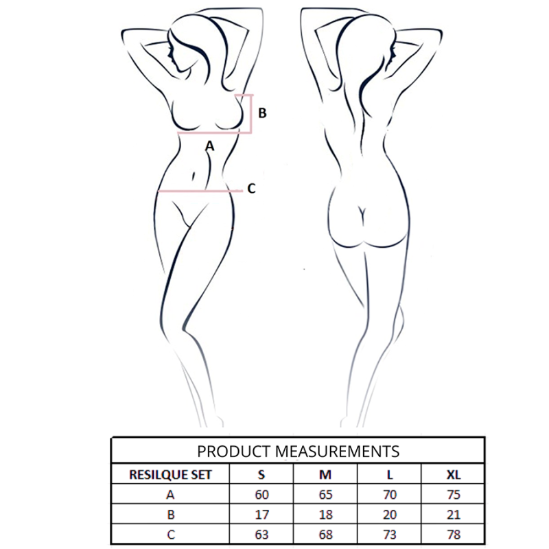 PASSION RESILQUE SET SUJETADOR TANGA ROJO L XL