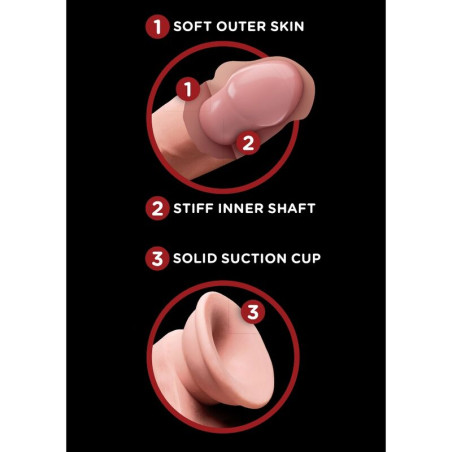KING COCK PLUS 3D DILDO SWINGING BALLS 127 CM