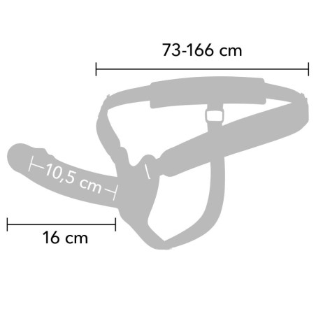 HIDDEN DESIRE INFERNO STRAP ON FUNDA PARA PENE 16 CM