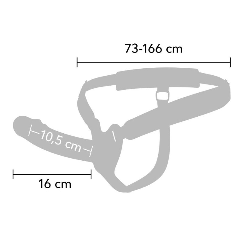 HIDDEN DESIRE INFERNO STRAP ON FUNDA PARA PENE CON VIBRACION 16 CM