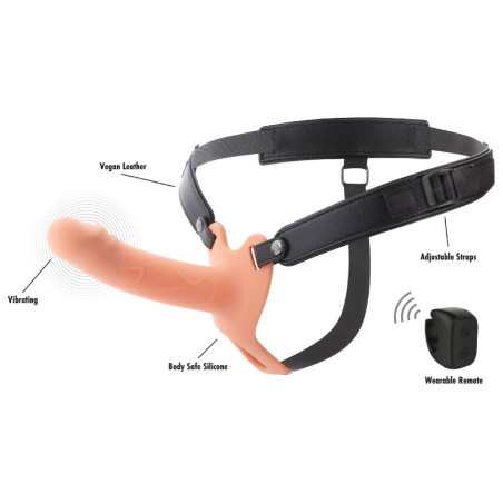 HIDDEN DESIRE INFERNO STRAP ON FUNDA PARA PENE CON VIBRACION 16 CM