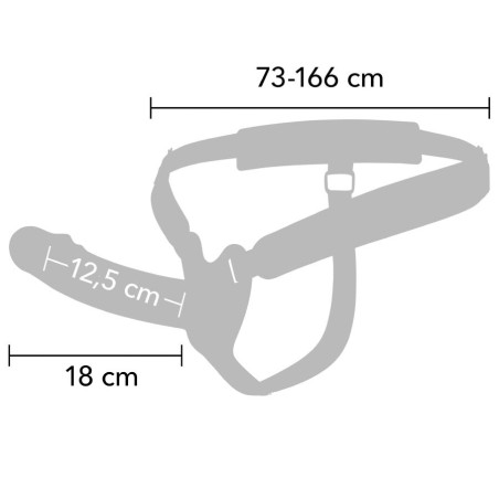 HIDDEN DESIRE INFERNO STRAP ON FUNDA PARA PENE CON VIBRACION 18 CM