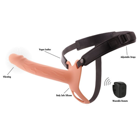 HIDDEN DESIRE INFERNO STRAP ON FUNDA PARA PENE CON VIBRACION 20 CM
