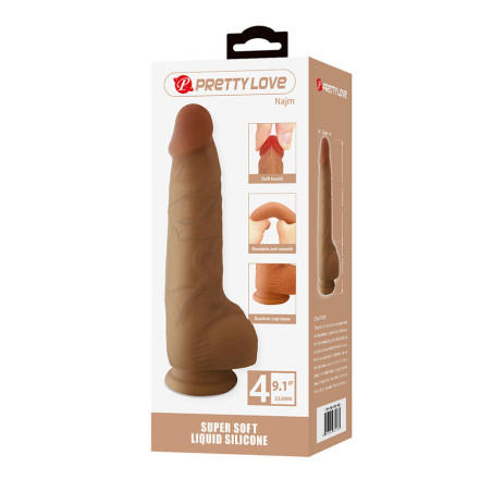 PRETTY LOVE NAJM DILDO REALISTICO CON VENTOSA 232 CM O 55 CM