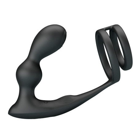 MR PLAY ANILLO PARA PENE CON PLUG ANAL CON VIBRACION CONTROL REMOTO