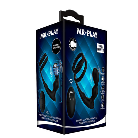 MR PLAY ANILLO PARA PENE CON PLUG ANAL CON VIBRACION CONTROL REMOTO