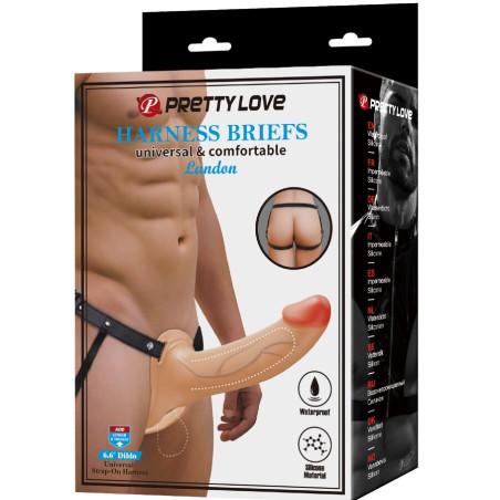 PRETTY LOVE LANDON STRAP ON CON VIBRACION CLARO