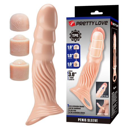 PRETTY LOVE FUNDA PARA PENE TEXTURIZADA CON EXTENSORES