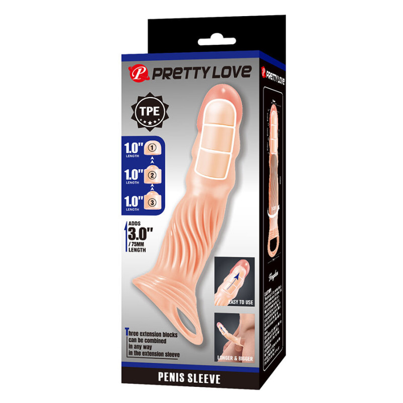 PRETTY LOVE FUNDA PARA PENE TEXTURIZADA CON EXTENSORES
