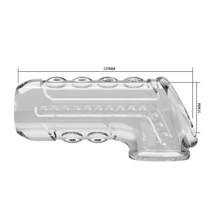 PRETTY LOVE FUNDA PARA PENE TEXTURIZADA TRANSPARENTE