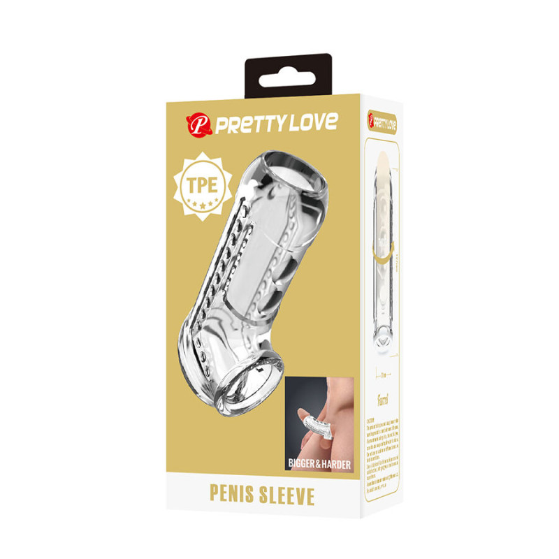 PRETTY LOVE FUNDA PARA PENE TEXTURIZADA TRANSPARENTE