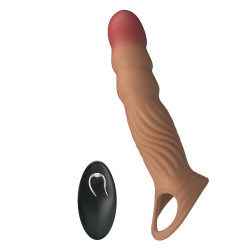 PRETTY LOVE FUNDA PARA PENE TEXTURIZADA CON VIBRACION Y CONTROL REMOTO 2