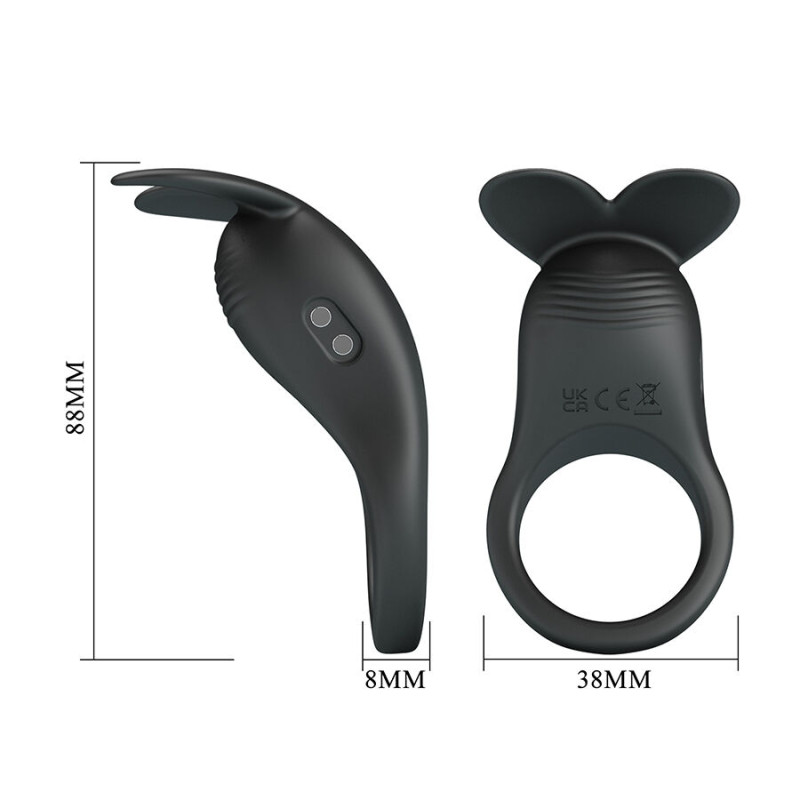 PRETTY LOVE CARLTON ANILLO PARA PENE CON ESTIMULADOR DE CLITORIS